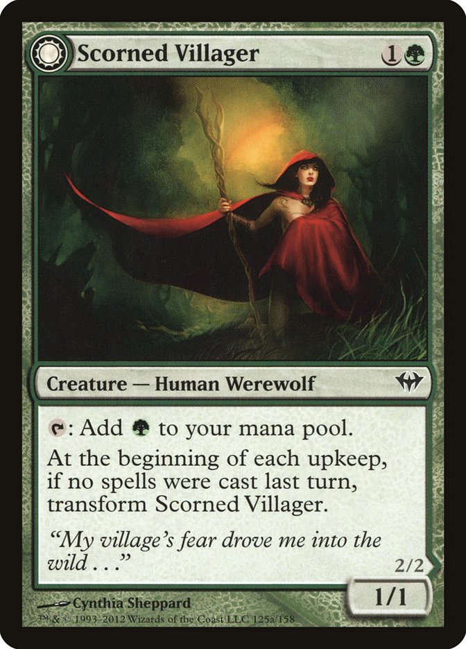 Scorned Villager // Moonscarred Werewolf [Dark Ascension] | Card Citadel