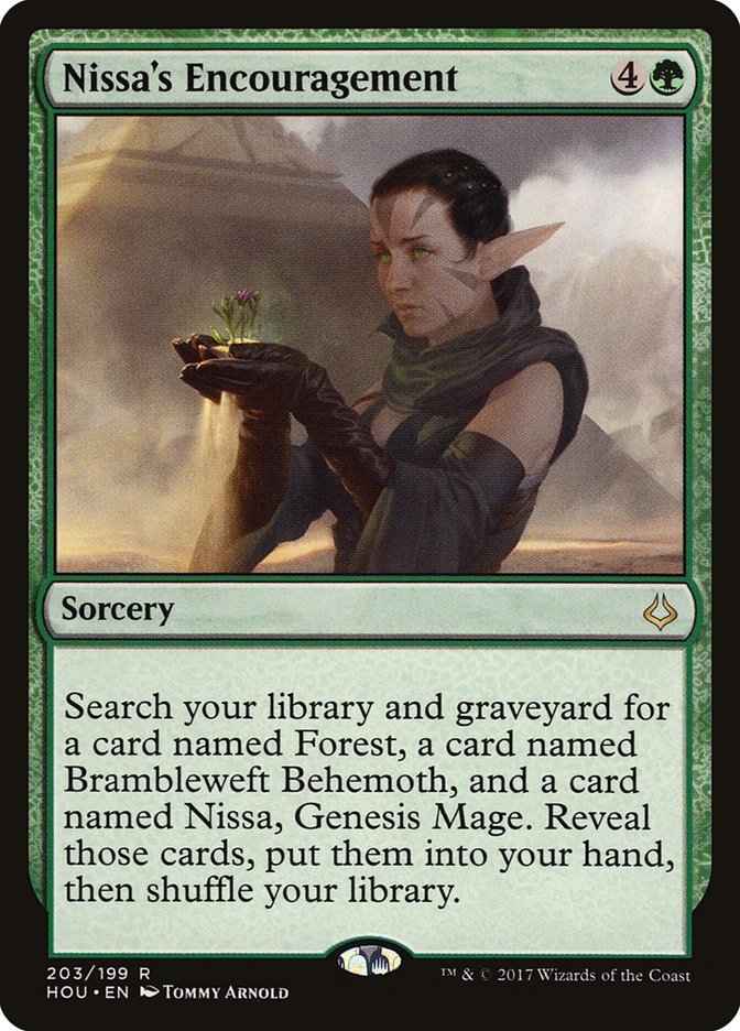 Nissa's Encouragement [Hour of Devastation] | Card Citadel