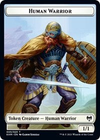 Human Warrior // Demon Berserker Double-sided Token [Kaldheim Tokens] | Card Citadel