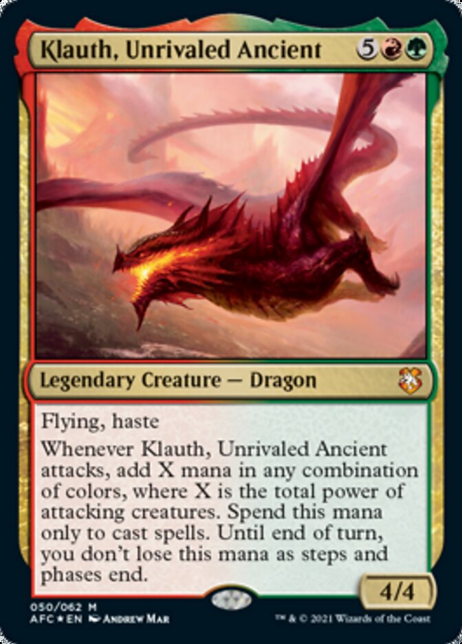 Klauth, Unrivaled Ancient [Dungeons & Dragons: Adventures in the Forgotten Realms Commander] | Card Citadel