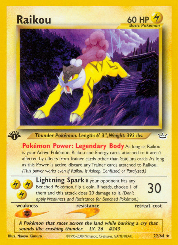 Raikou (22/64) [Neo Revelation 1st Edition] | Card Citadel