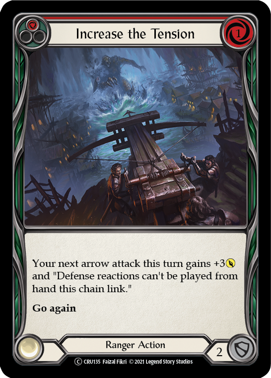 Increase the Tension (Red) (Rainbow Foil) [CRU135-RF] Unlimited Rainbow Foil | Card Citadel