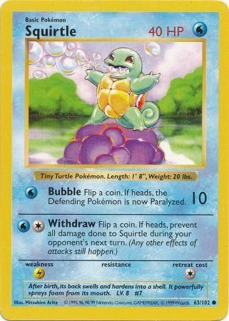 Squirtle (63/102) [Base Set Shadowless Unlimited] | Card Citadel