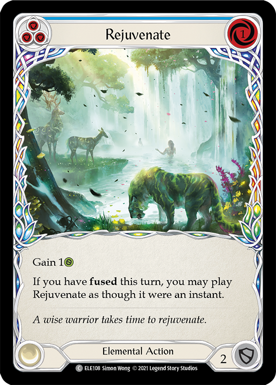 Rejuvenate (Blue) [ELE108] (Tales of Aria)  1st Edition Rainbow Foil | Card Citadel