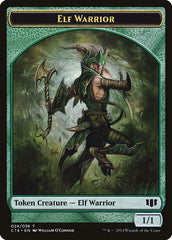 Elephant // Elf Warrior Double-sided Token [Commander 2014 Tokens] | Card Citadel