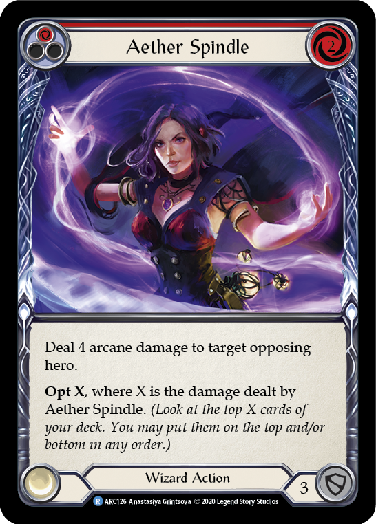 Aether Spindle (Red) [ARC126] Unlimited Rainbow Foil | Card Citadel