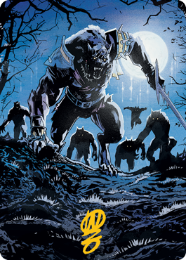 Tovolar, the Midnight Scourge 2 Art Card (Gold-Stamped Signature) [Innistrad: Midnight Hunt Art Series] | Card Citadel