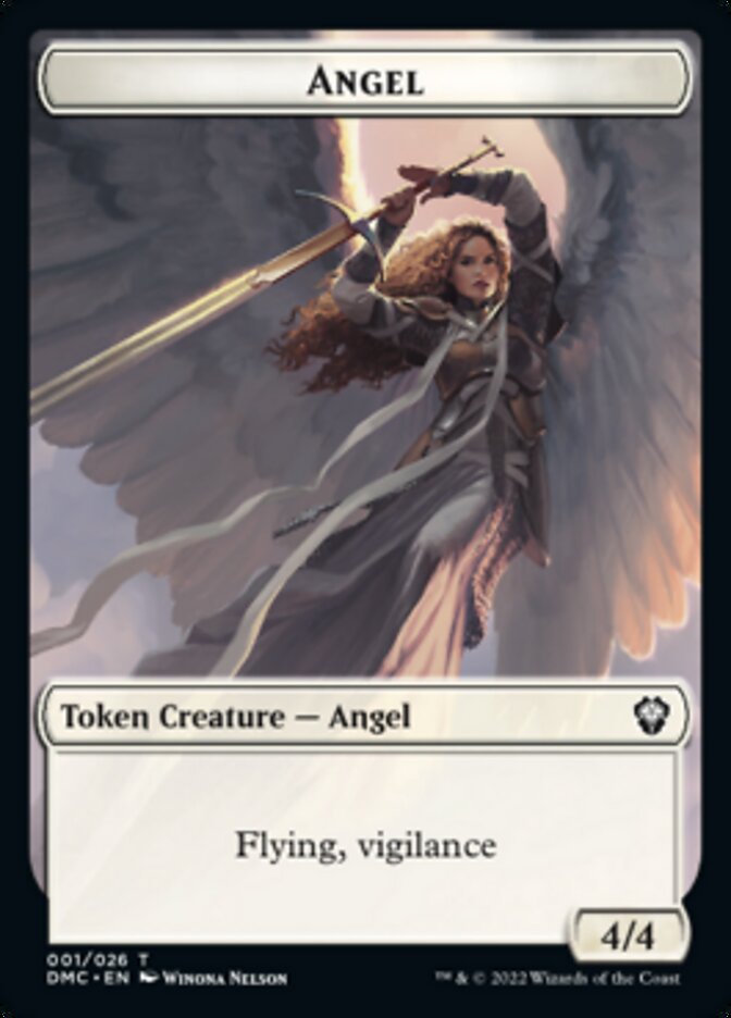 Kavu // Angel Double-sided Token [Dominaria United Commander Tokens] | Card Citadel