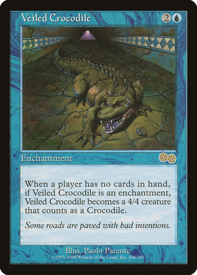 Veiled Crocodile [Urza's Saga] | Card Citadel