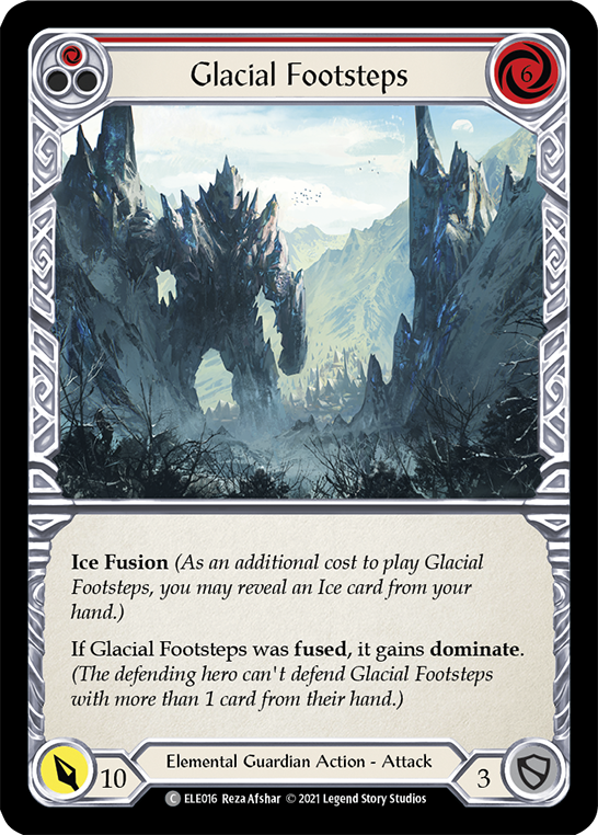 Glacial Footsteps (Red) [ELE016] (Tales of Aria)  1st Edition Normal | Card Citadel