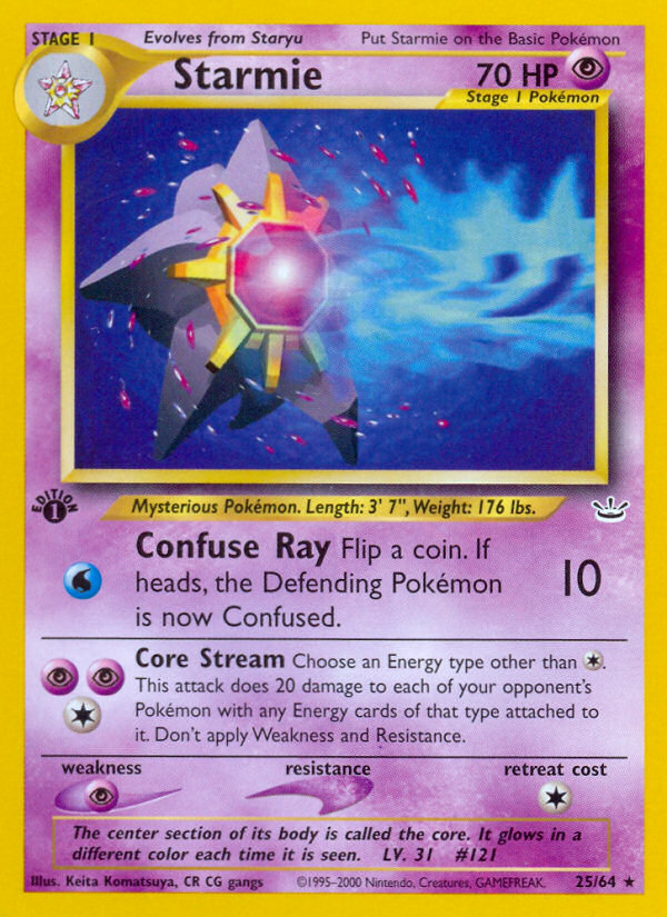 Starmie (25/64) [Neo Revelation 1st Edition] | Card Citadel