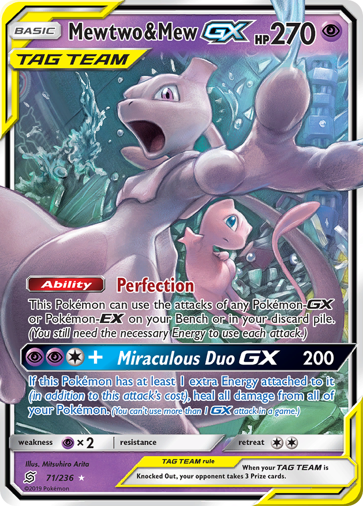 Mewtwo & Mew GX (71/236) [Sun & Moon: Unified Minds] | Card Citadel