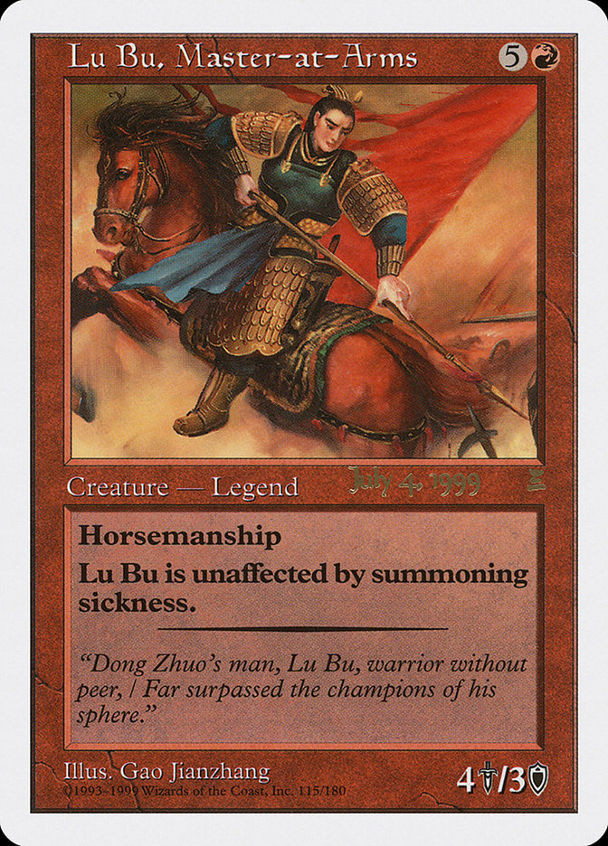 Lu Bu, Master-at-Arms (July 4, 1999) [Portal Three Kingdoms Promos] | Card Citadel
