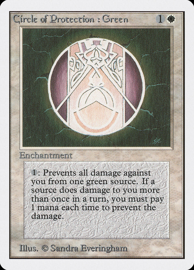 Circle of Protection: Green [Unlimited Edition] | Card Citadel
