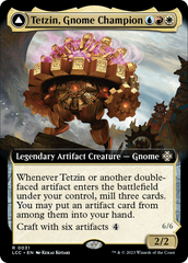 Tetzin, Gnome Champion // The Golden-Gear Colossus (Extended Art) [The Lost Caverns of Ixalan Commander] | Card Citadel