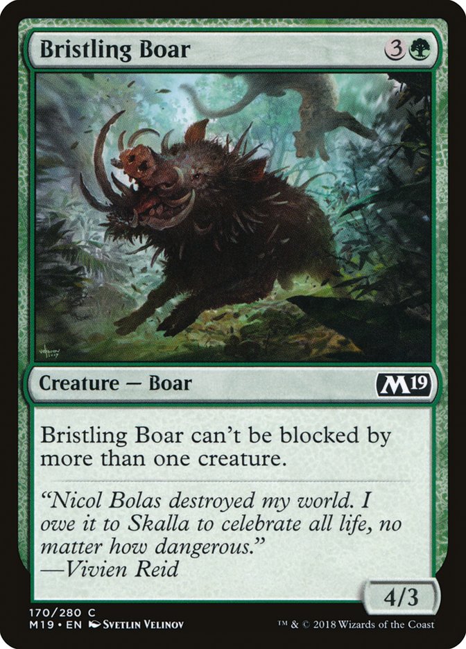 Bristling Boar [Core Set 2019] | Card Citadel