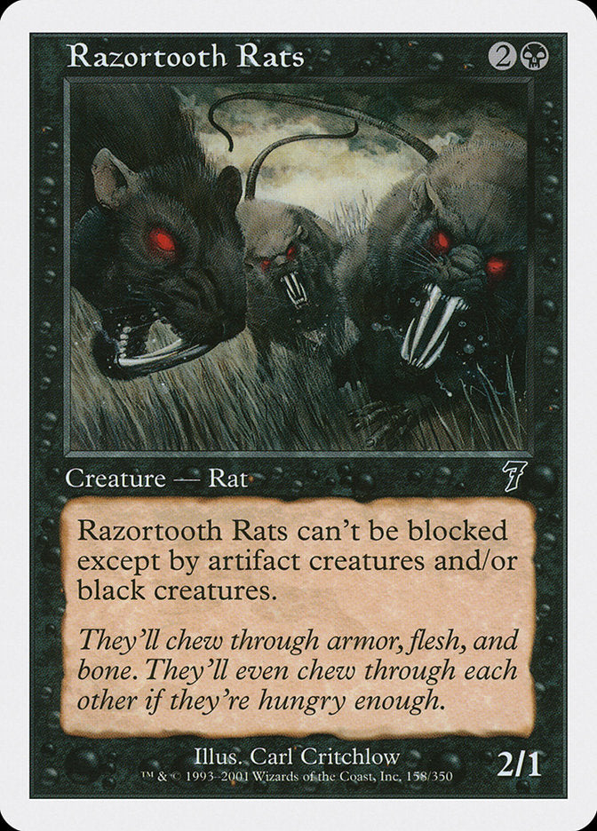 Razortooth Rats [Seventh Edition] | Card Citadel