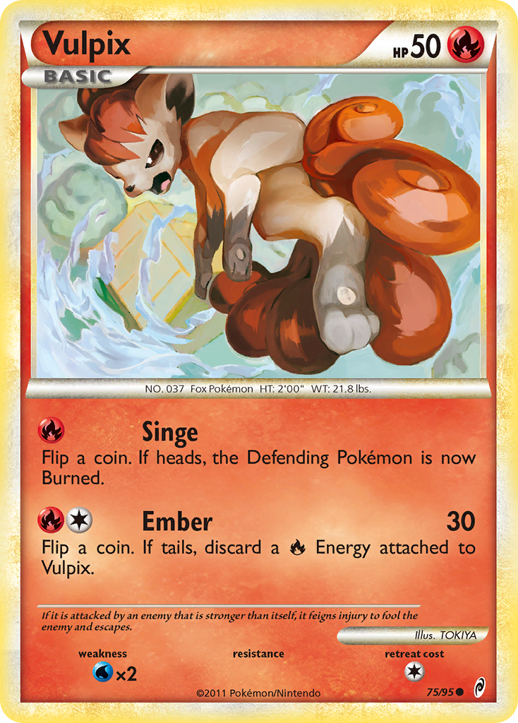 Vulpix (75/95) [HeartGold & SoulSilver: Call of Legends] | Card Citadel