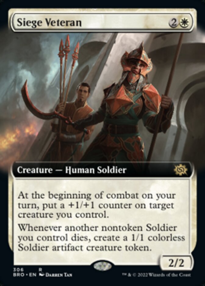 Siege Veteran (Extended Art) [The Brothers' War] | Card Citadel