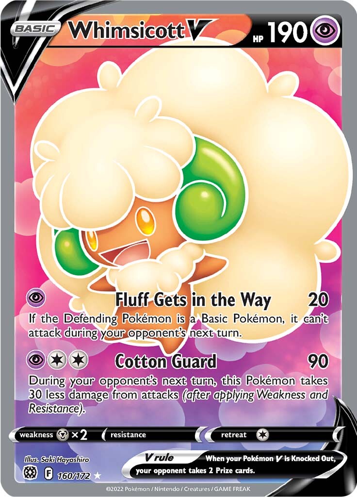 Whimsicott V (160/172) [Sword & Shield: Brilliant Stars] | Card Citadel