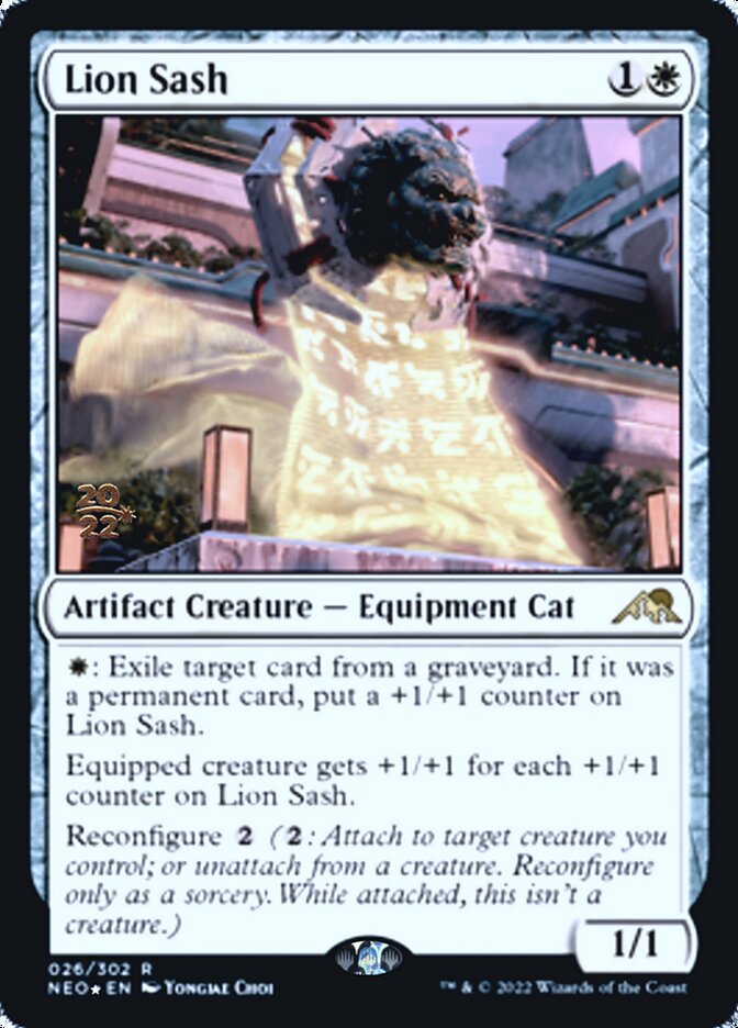 Lion Sash [Kamigawa: Neon Dynasty Prerelease Promos] | Card Citadel