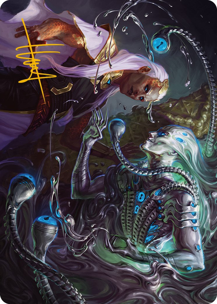 Mirage Mockery Art Card (Gold-Stamped Signature) [Phyrexia: All Will Be One Art Series] | Card Citadel