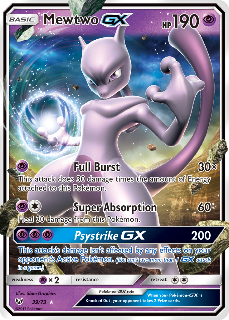 Mewtwo GX (39/73) [Sun & Moon: Shining Legends] | Card Citadel