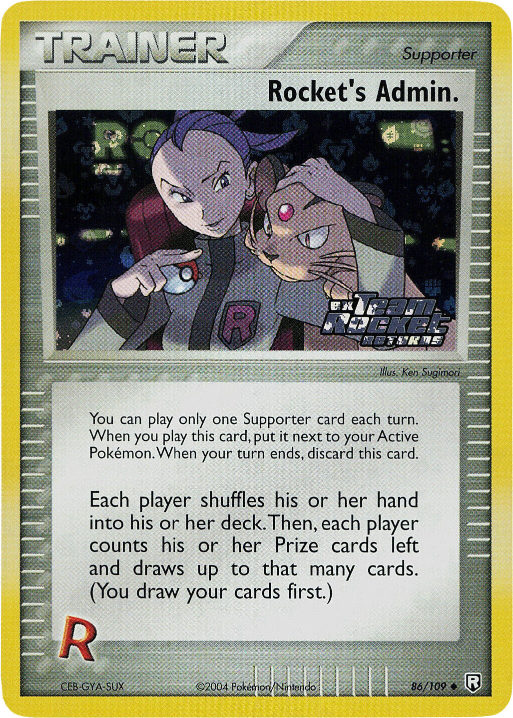 Rocket's Admin. (86/109) (Stamped) [EX: Team Rocket Returns] | Card Citadel