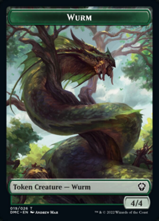 Wurm Token [Dominaria United Commander Tokens] | Card Citadel