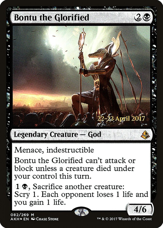 Bontu the Glorified (Prerelease Promo) [Amonkhet Prerelease Promos] | Card Citadel