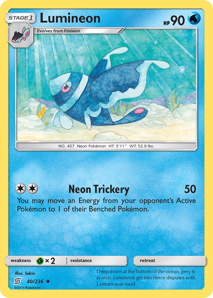Lumineon (40/236) [Sun & Moon: Unified Minds] | Card Citadel