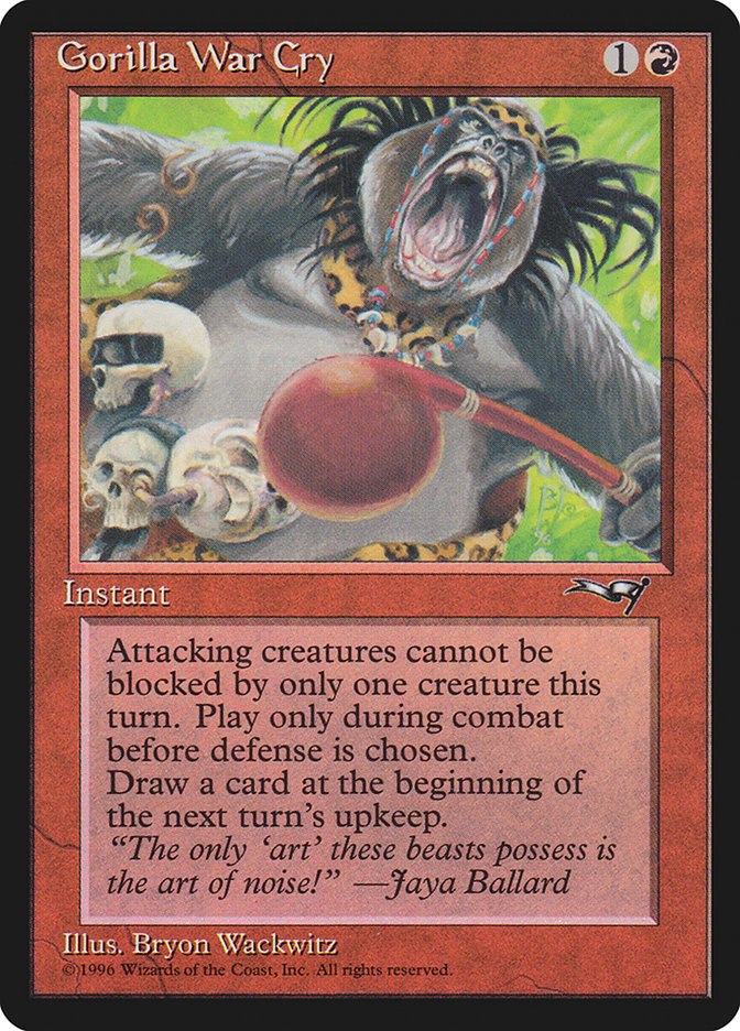 Gorilla War Cry (Red Rattle Drum) [Alliances] | Card Citadel