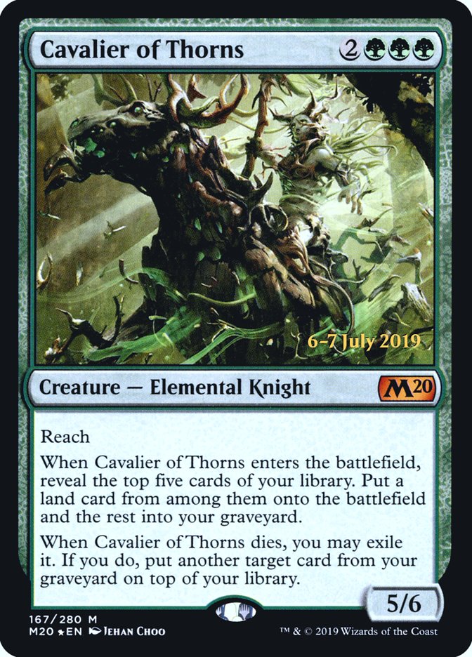 Cavalier of Thorns  [Core Set 2020 Prerelease Promos] | Card Citadel