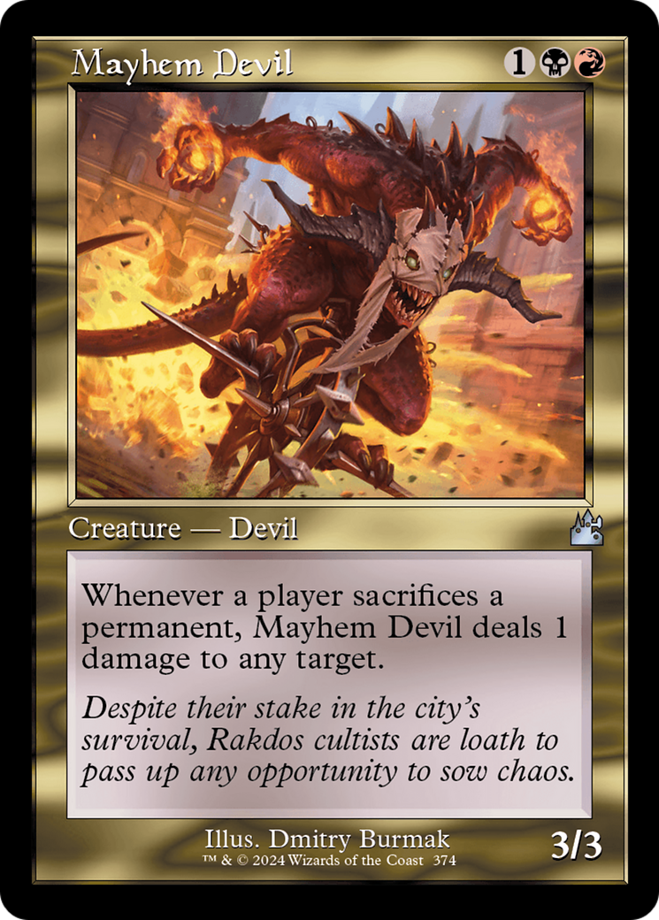 Mayhem Devil (Retro Frame) [Ravnica Remastered] | Card Citadel