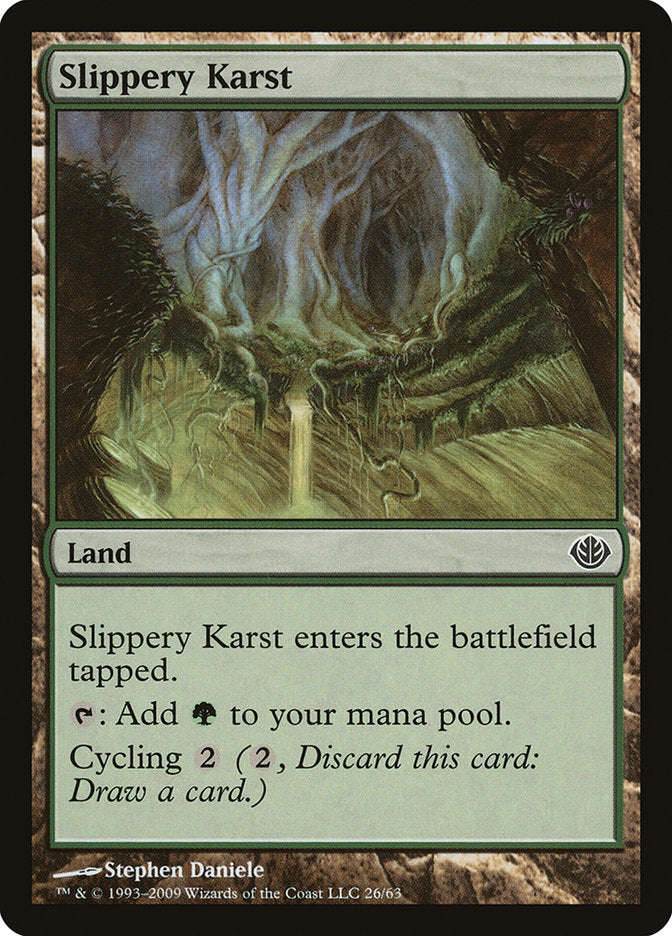 Slippery Karst [Duel Decks: Garruk vs. Liliana] | Card Citadel