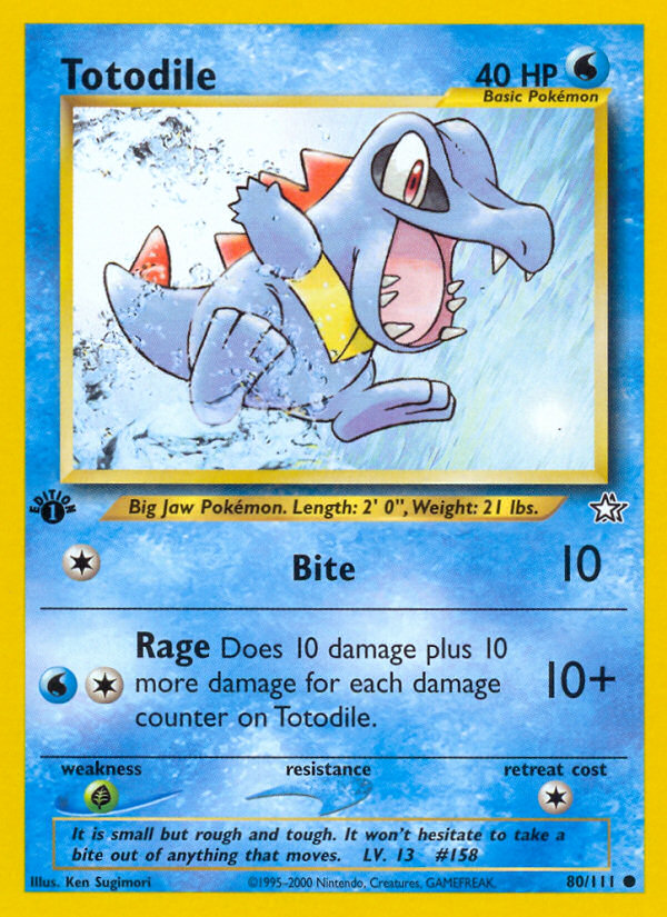 Totodile (80/111) [Neo Genesis 1st Edition] | Card Citadel