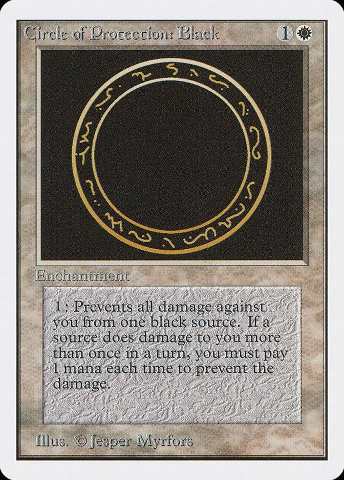 Circle of Protection: Black [Unlimited Edition] | Card Citadel