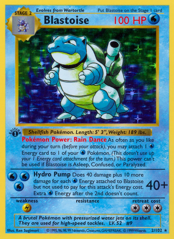 Blastoise (2/102) (Shadowless) [Base Set 1st Edition] | Card Citadel