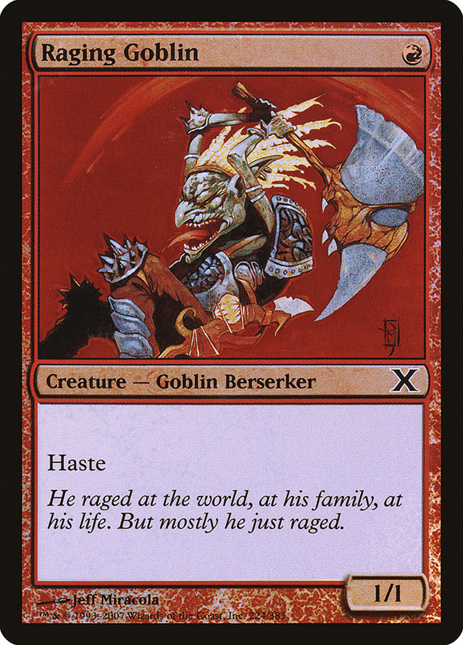Raging Goblin (Premium Foil) [Tenth Edition] | Card Citadel