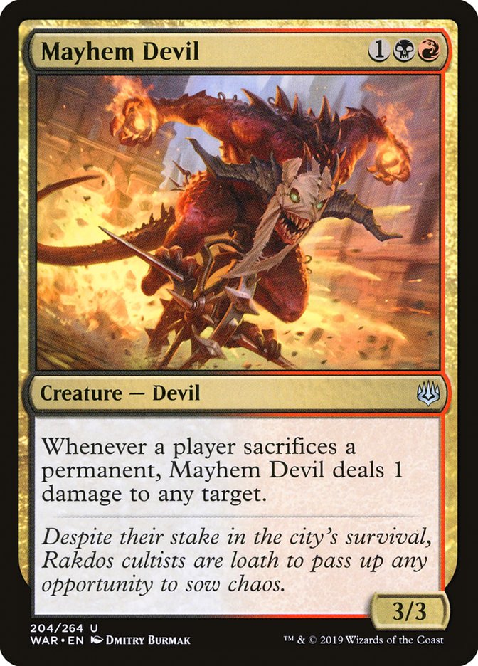 Mayhem Devil [War of the Spark] | Card Citadel