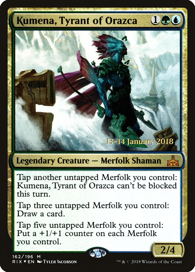 Kumena, Tyrant of Orazca [Rivals of Ixalan Promos] | Card Citadel