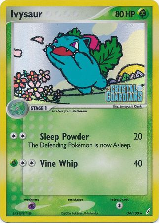 Ivysaur (34/100) (Stamped) [EX: Crystal Guardians] | Card Citadel