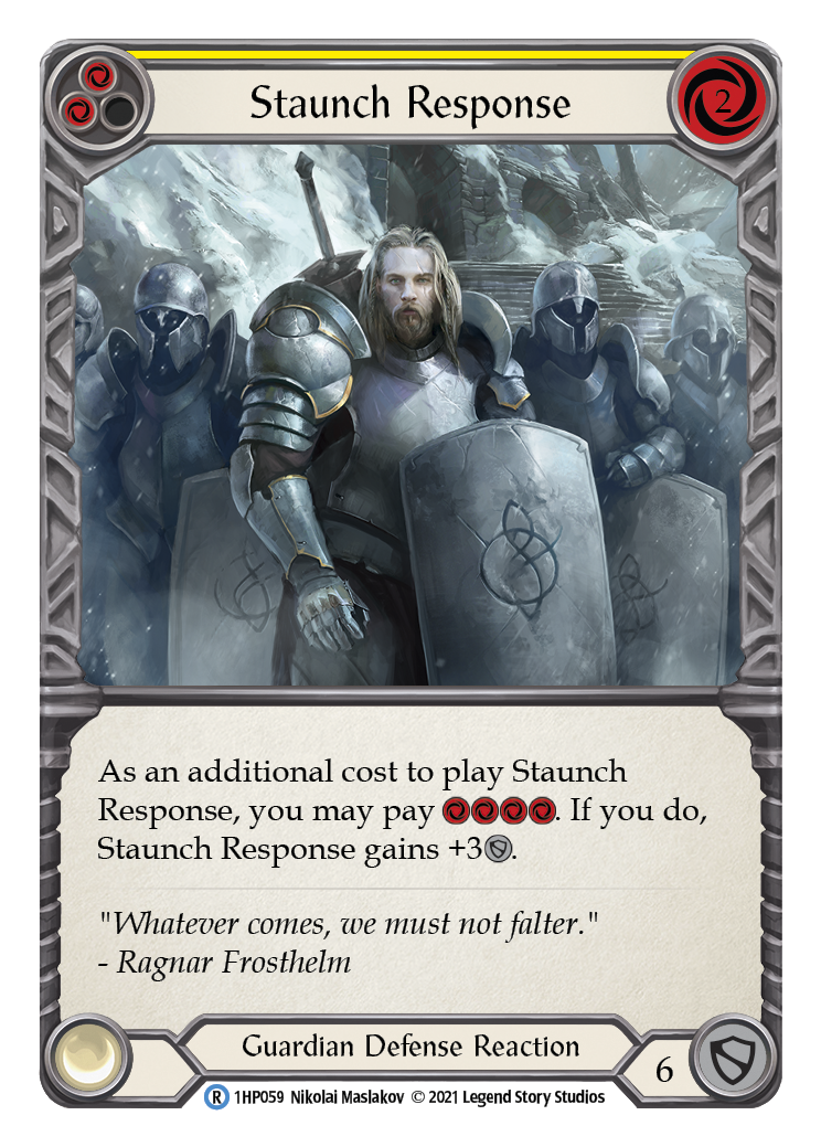 Staunch Response (Yellow) [1HP059] | Card Citadel