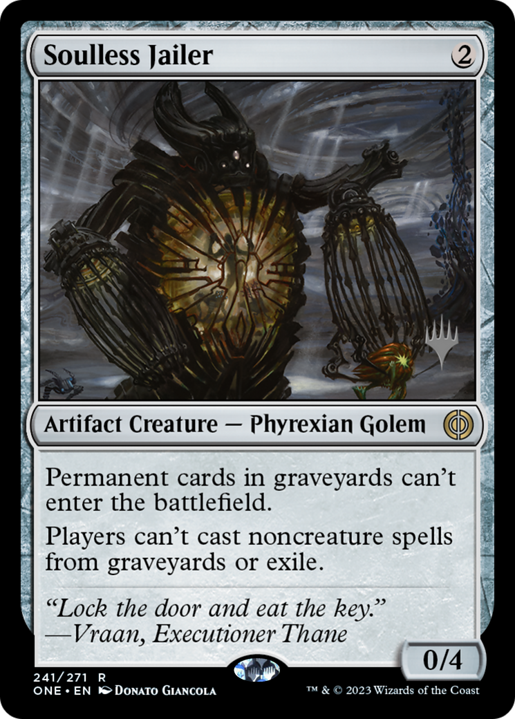 Soulless Jailer (Promo Pack) [Phyrexia: All Will Be One Promos] | Card Citadel