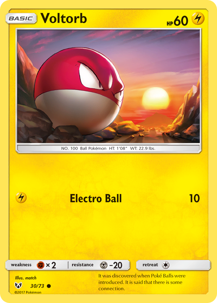 Voltorb (30/73) [Sun & Moon: Shining Legends] | Card Citadel