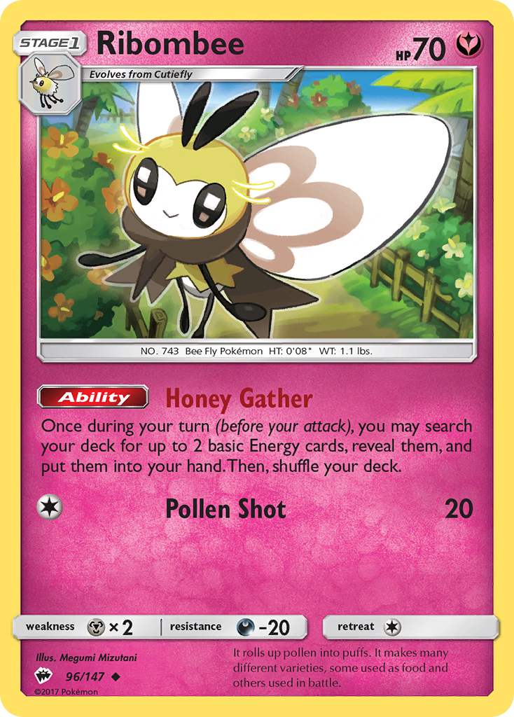 Ribombee (96/147) [Sun & Moon: Burning Shadows] | Card Citadel