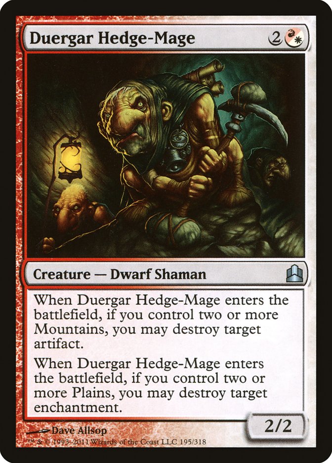 Duergar Hedge-Mage [Commander 2011] | Card Citadel