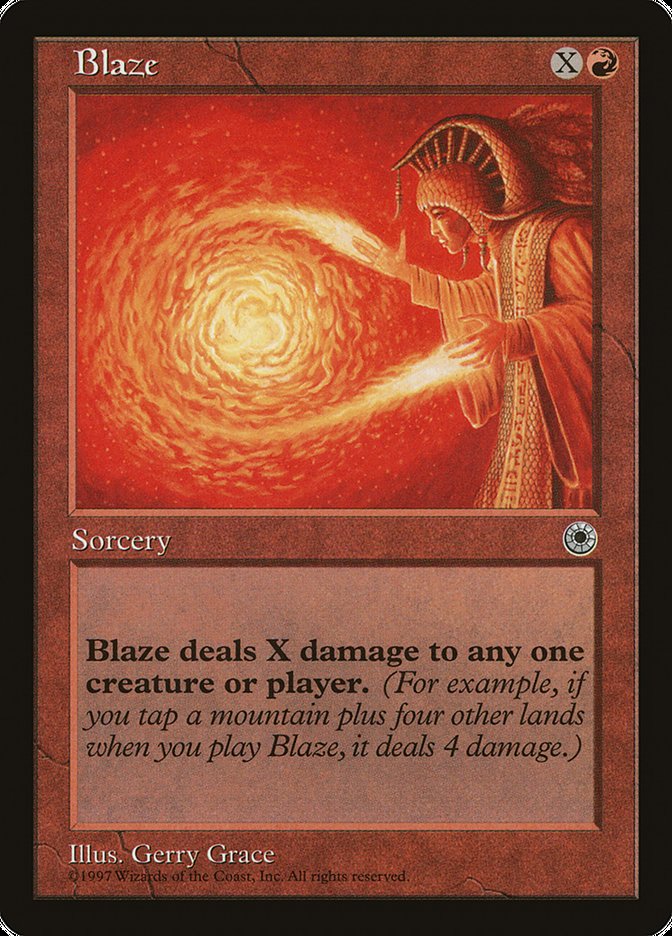 Blaze (No Flavor Text) [Portal] | Card Citadel