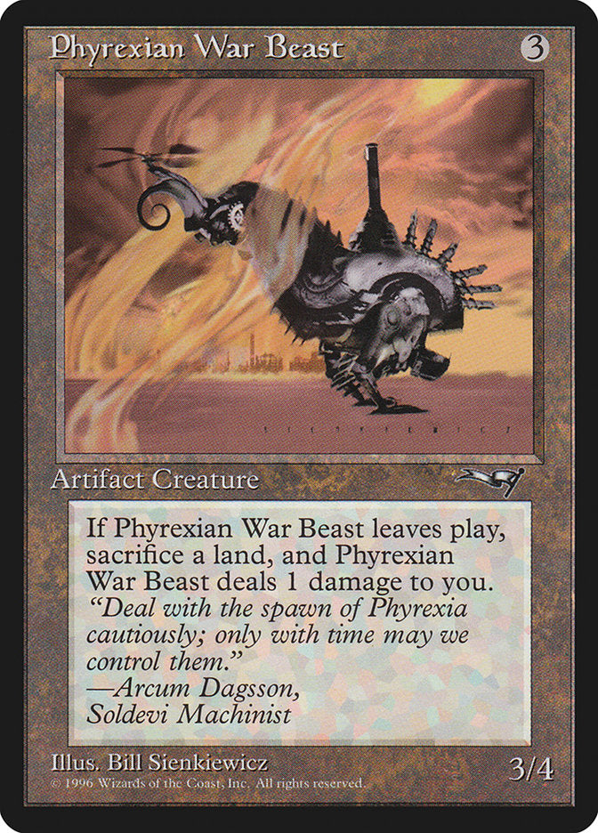 Phyrexian War Beast (Signature on Right) [Alliances] | Card Citadel