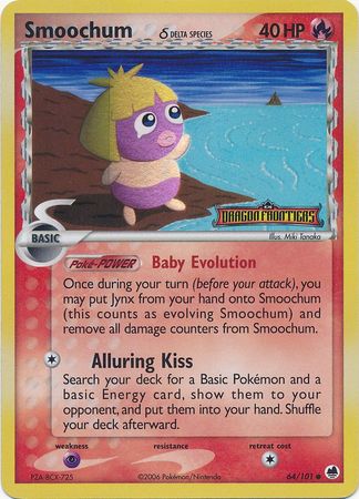 Smoochum (64/101) (Delta Species) (Stamped) [EX: Dragon Frontiers] | Card Citadel